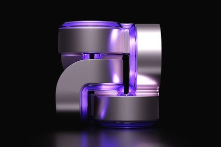3D illustration of a colorful node. Fantastic shape .Simple geometric shapesの写真素材