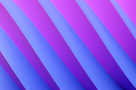 Abstract geometric lines design element. Purple striped background. 3d illustrationの写真素材