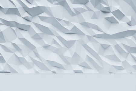 3d illustration empty room with white walls