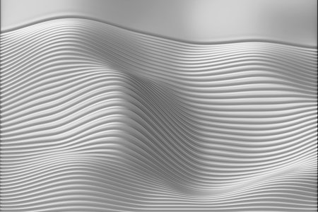 Abstract gradient and geometric stripes pattern. Linear white pattern, 3D illustration.