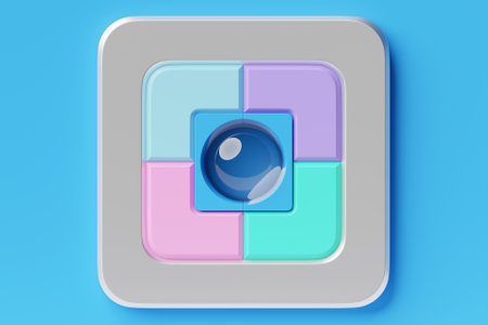 3D geometric shapes. Realistic rendering design. Abstract colored minimalistic composition.の写真素材