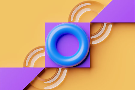 3D multicolor geometric shapes. abstract design elements. Dynamic abstract pattern, 3D illustration