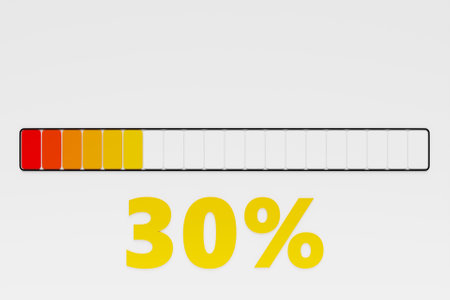 Infographic chart element with percentage 3d realistic illustrationの写真素材