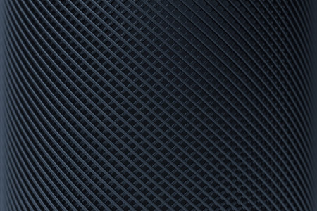 3d illustration of a stereo strip of different colors. Geometric stripes similar to waves. Abstract...