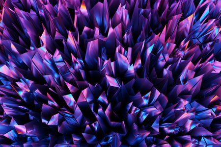 Purple polygonal pattern with triangles, geometric 3d textureの写真素材