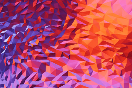 3d Illustration rows of pink triangles .Geometric background, pattern.