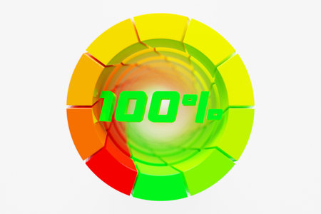 The crisis level measuring device icon. . Infographic gauge element, 3d illustration