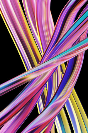 3d illustration of a classic colorful abstract gradient background with lines. PRint from the waves....