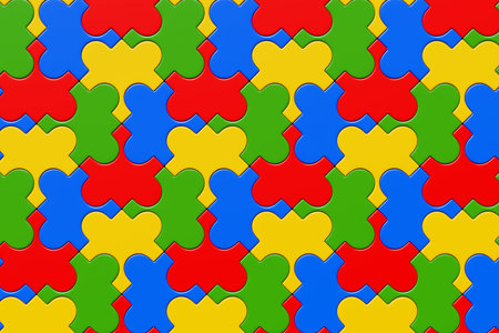 Connecting puzzle pieces, solving business success. 3D illustration.