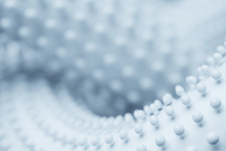 Abstract gradient and geometric stripes pattern. Linear white pattern, 3D illustration.の写真素材