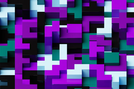 3D rendering. Colorful geometric pattern. Minimalistic pattern of simple shapes. Bright creative...
