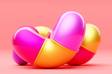 Abstract dynamic colorful shape. 3D illustration and rendering. Elegant line background.の写真素材