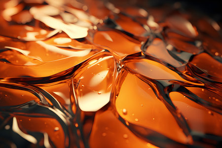 3d illustration of transparent water wave surface with air bubbles, generated by AI. 3D illustrationの素材