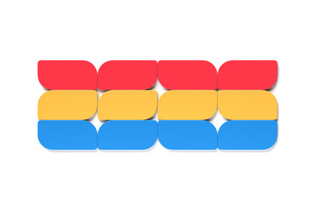 Calendar header number 2025 on white background. Happy new year 2025 colorful background.