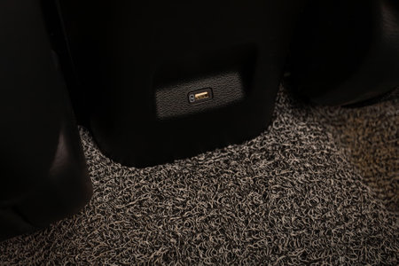 Novosibirsk, Russia - August 10, 2024: Kia K3, close up of the USB port in the car panelのeditorial素材