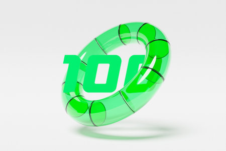 3d illustration round control panel icon.の写真素材