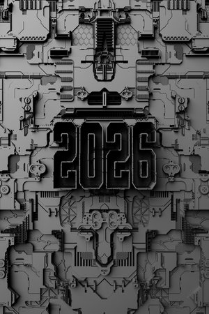 3D abstract geometric tech pattern with a futuristic theme, featuring a tech-themed postcard. Grunge textured wallpaper with a repeating geometric background suitable for sports textiles and clothing designの写真素材