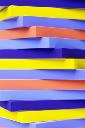 3D rendering, perfect shape, aesthetic, colorful background, futuristic energy conceptの写真素材