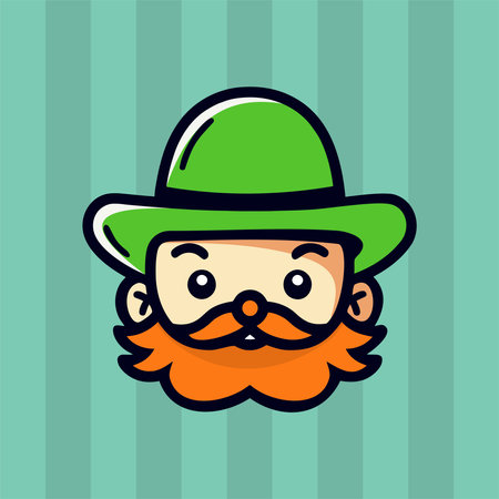 leprechaun head design, vector illustration eps10 graphicのイラスト素材