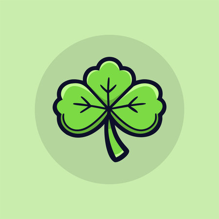 Leaf clover icon. Vector illustration. Flat design style.のイラスト素材