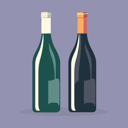 Wine bottle icon. Flat illustration of wine bottle icon for web designのイラスト素材