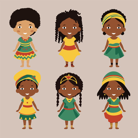 cute african american girls design, vector illustration eps10 graphicのイラスト素材