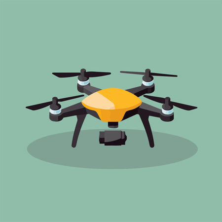 Drone with remote control. Flat design. Vector illustration EPS 10のイラスト素材