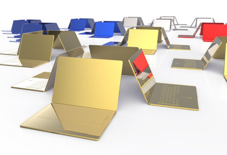 Cloud computing concept on white backgroundの写真素材