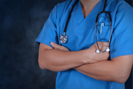 smart doctor and technology as medical conceptの写真素材