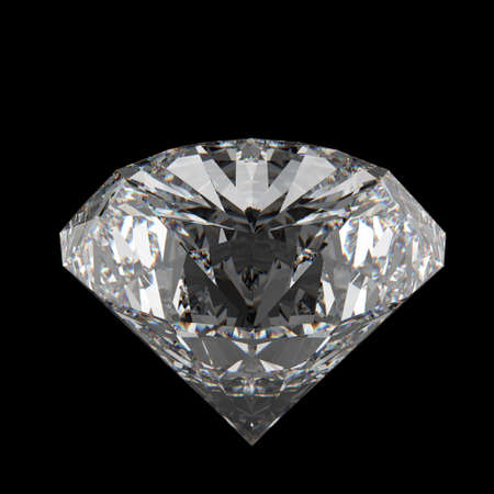 3d diamonds on black surface backgroundの写真素材