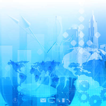 Abstract business background blue colorの写真素材