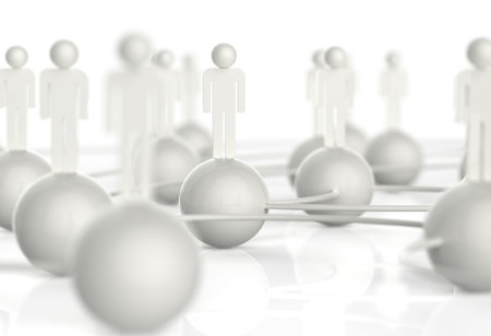 3d stainless human social network as concept