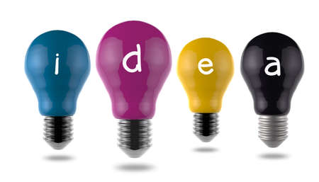 idea light bulb 3d as creative conceptの写真素材