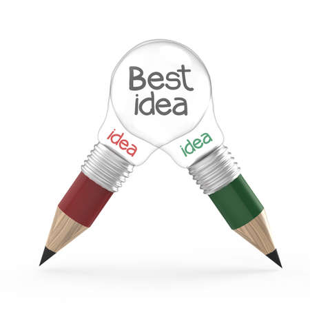 best idea concept creative 3dの写真素材