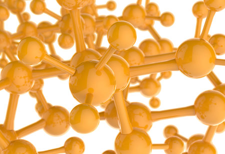 Molecule white color 3d as conceptの写真素材