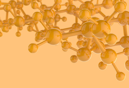 Molecule white color 3d as conceptの写真素材