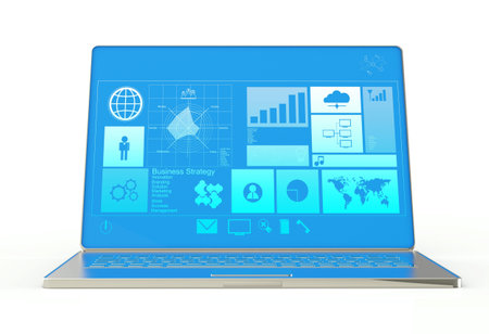 laptop notebook ultrabook with new inteface as concept
