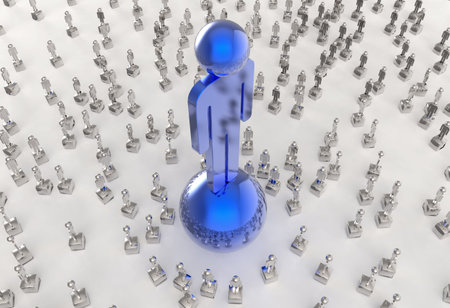 The monument of success as conceptの写真素材