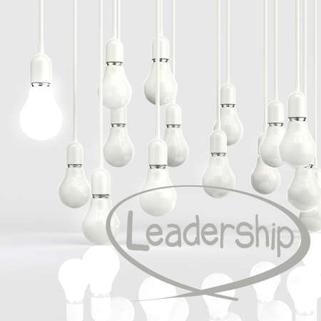 creative idea and leadership concept light bulb 3d designの写真素材