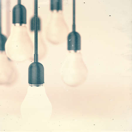 creative idea and leadership 3d  light bulb as leadership vintage style conceptの写真素材