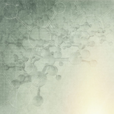 Molecule white color 3d as concept as medical vintage style conceptの写真素材
