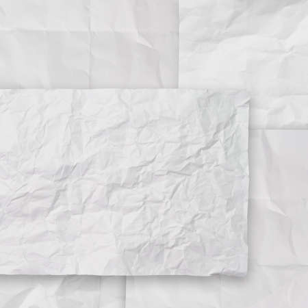 set of white crumpled paper background texture in compositionの写真素材