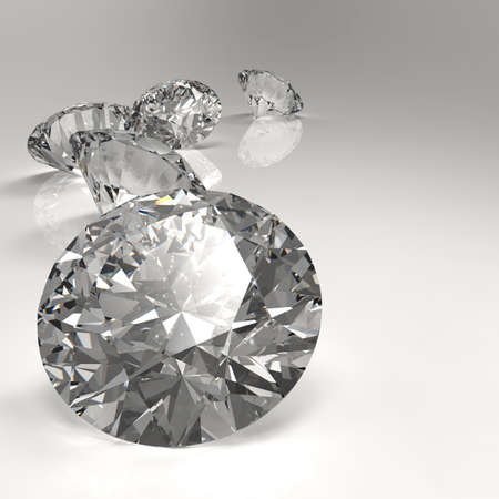 Diamonds 3d in composition as conceptの写真素材