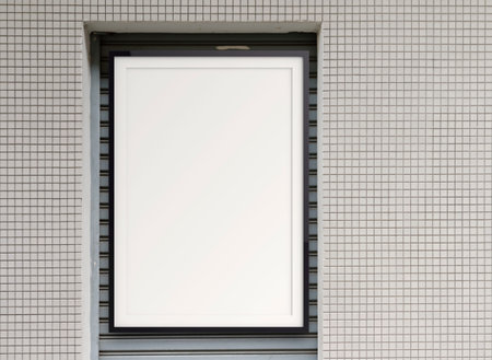 empty modern style frame on composition wall as concept