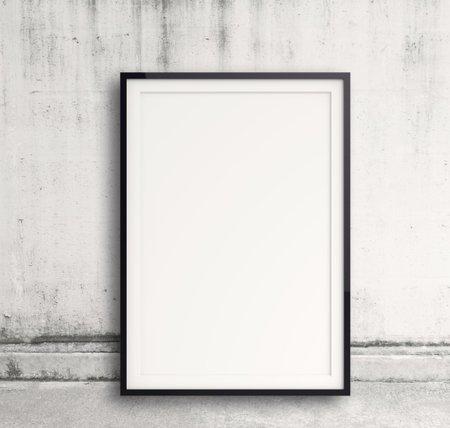 empty modern style frame on composition wall as concept