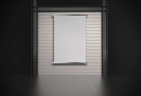 blank paper card 3d on composition wall as conceptの写真素材