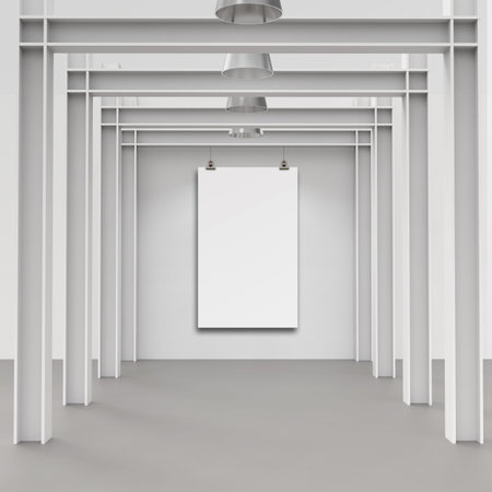 blank paper card 3d on composition wall as conceptの写真素材