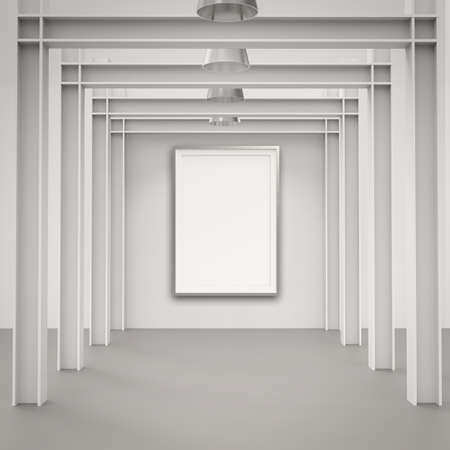 empty modern style frame on composition wall as conceptの写真素材
