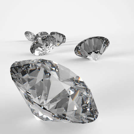 Diamonds 3d in composition as conceptの写真素材