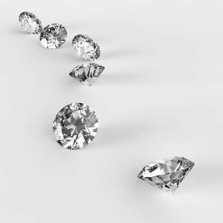 Diamonds 3d in composition as conceptの写真素材